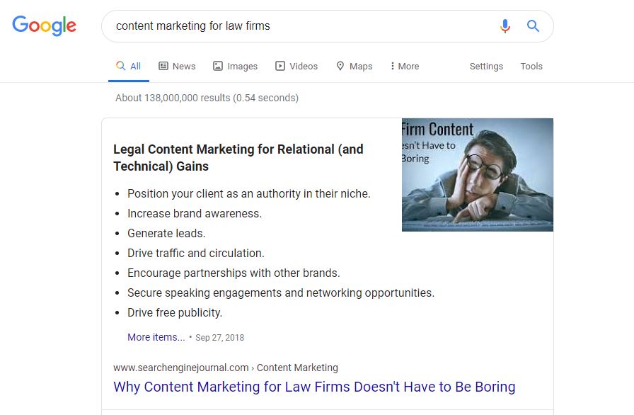 Content Marketing for Law Firms SEJ