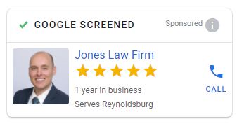 Google Screened Jones Law Firm