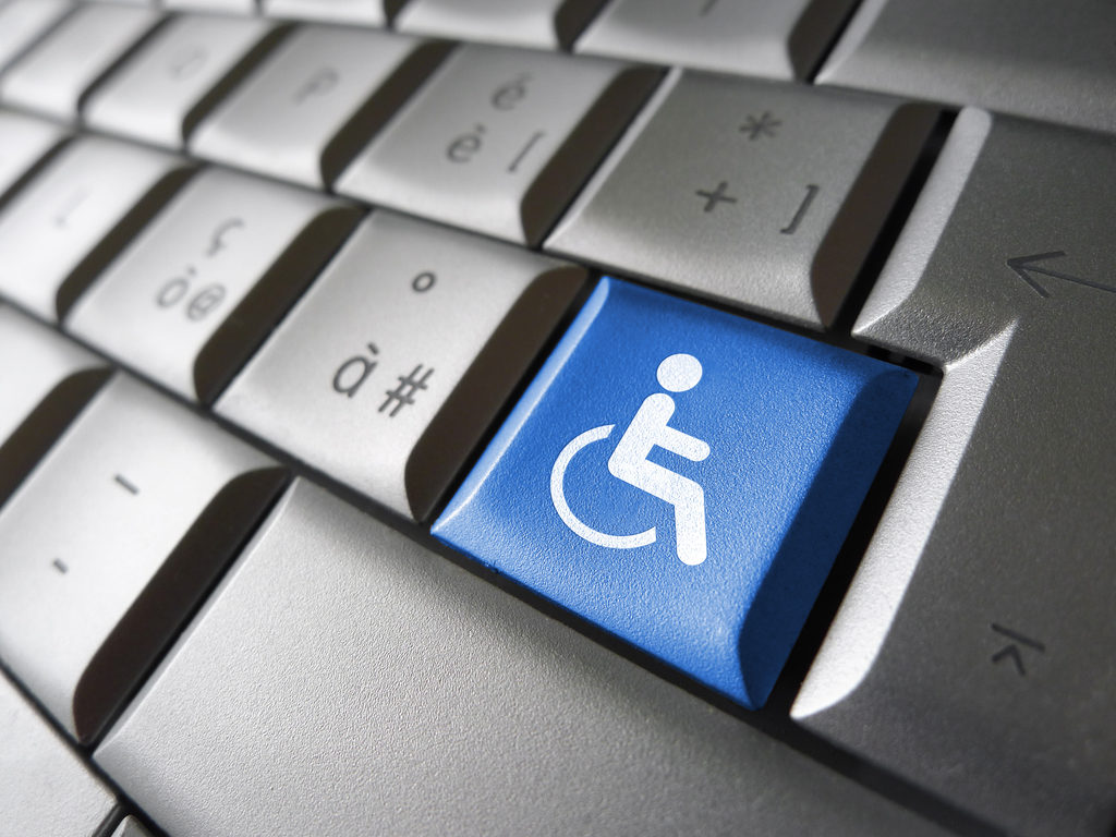 handicap logo on a keyboard