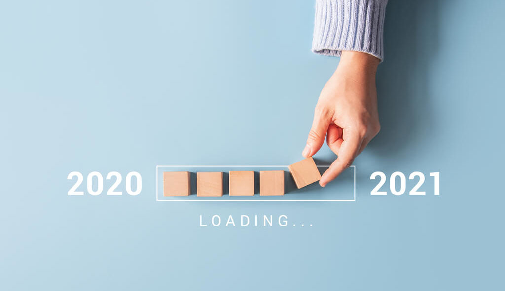 new year's loading progress bar - 2020 - 2021